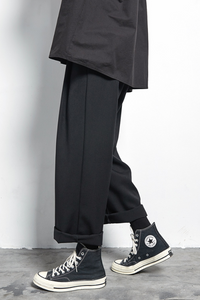 Pantalon Noir Coupe Droite Y2K