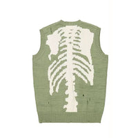 Green skeleton sweater