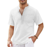 chemise-plage-manches-courtes-coton-lin-annee-70