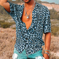 chemise-annee-70-manches-courtes-imprime-leopard