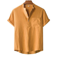 chemise-manches-courtes-en-coton-lin-annee-70