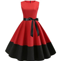 robe-annee-90-noir-et-rouge