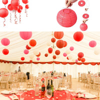 Boules Chinoises Papier Rouge Mariage