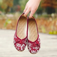 Ballerines Chinoises Noeud Tissu Floral