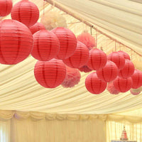 Boules Chinoises Papier Rouge Mariage