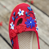 Ballerines Chinoises 3D Fleurs