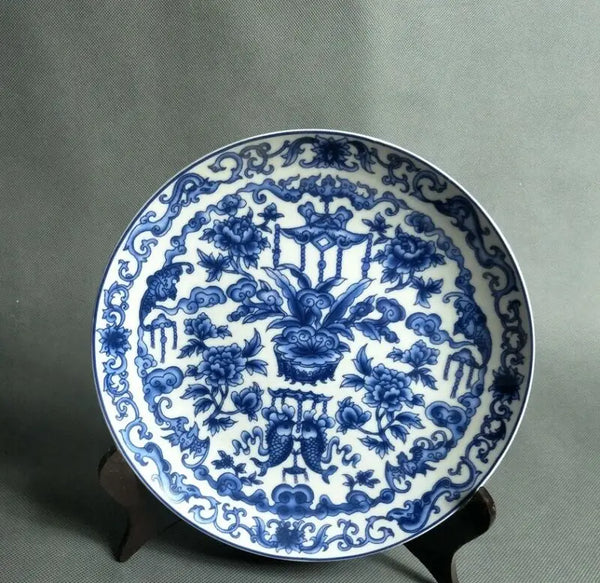 Assiette Chinoise Ancienne Bleue