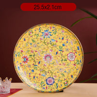 Assiettes Chinoises Émaillée Fleur