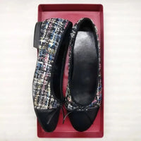 Ballerines Chinoises Tweed Avec Nœud