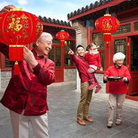 Boules Chinoises Papier Rouges Tissu Velours