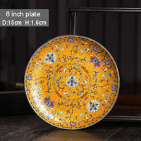 Assiettes Chinoises Motifs Dorés