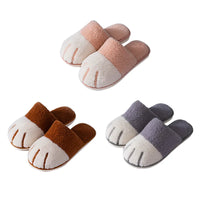 Chaussons Chinois Peluche Chat Patte