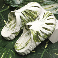 Chaussons Chinois Eva Motif Monstera