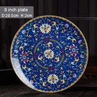 Assiettes Chinoises Motifs Dorés