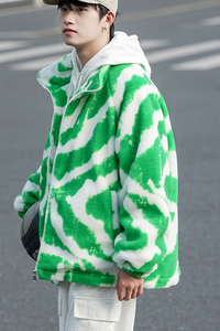 Veste Verte Et Blanche Y2K