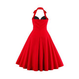 robe-annee-90-rouge-noire-pois