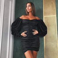 robe-annee-70-courte-manche-bouffante