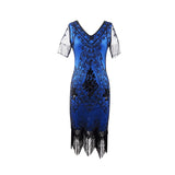 Robe Année 30 Bleu Intense