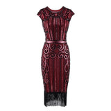 Robe Année 30 Gatsby Rouge