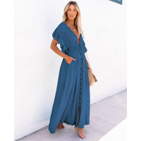 Robe Longue Bohème Bleu Marine