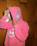 Pink full zip hoodie