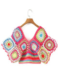 Crop Top Crochet Rose