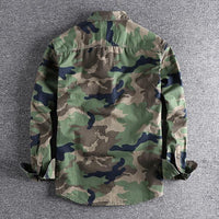 Chemise Cargo Camouflage Délavée année 70