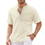 chemise-plage-manches-courtes-coton-lin-annee-70