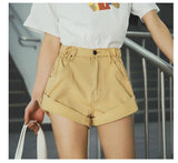 short-hippie-taille-haute-beige