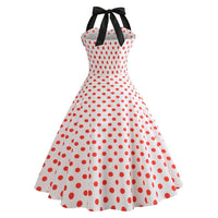robe-vintage-annees-90-blanche-pois-rouges
