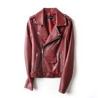 Veste Cuir Moto Femme Vintage